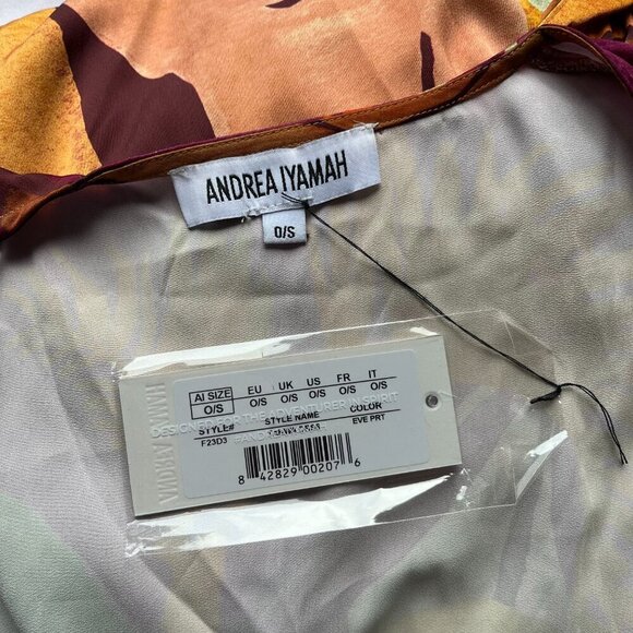 ANDREA IYAMAH TAKWA COLORFUL FRONT-TIE KIMONO MIDI DRESS IN EVE PRINT - OS - Picture 8 of 13